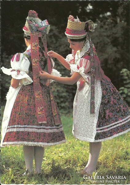 Postcard = ethnic Palóc folk costume