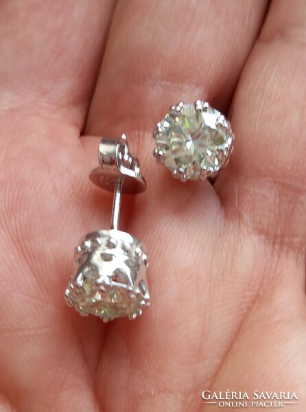 3.2Ct vvs1 h Valodi white moissanite diamond 925 sterling silver earrings