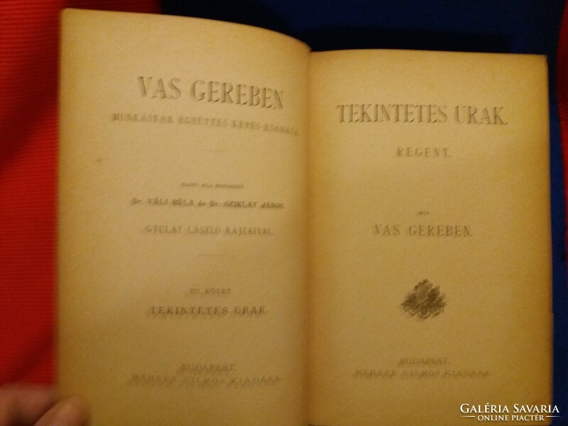 1894. In iron gear: respectable gentlemen novel book according to pictures by Vilmos Méhner