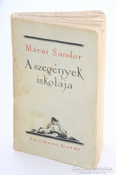 Signed - Sándor Márai - the school of the poor rare first edition 1933 !!