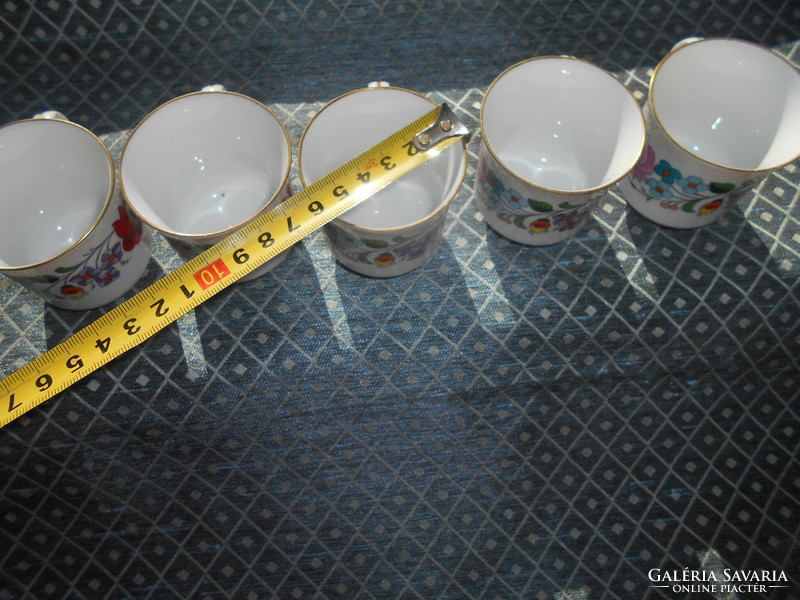 5 Kalocsa hand-painted coffee cups - the price applies to 5 pcs