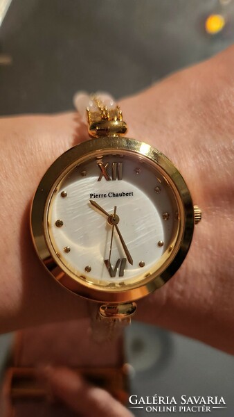 Pierre Chaubert valódi drágakövekkel díszített  ékszer óra - új