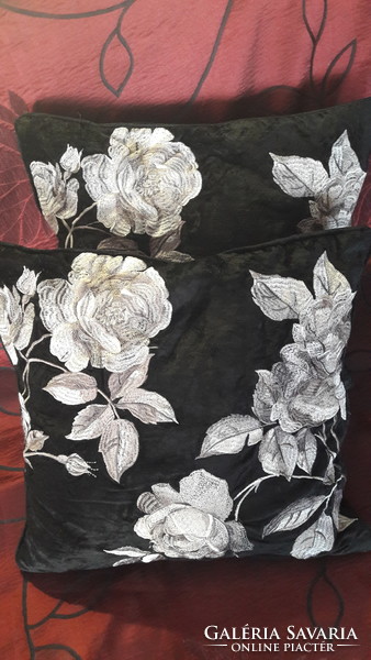 Pair of embroidered pillows (m2494)