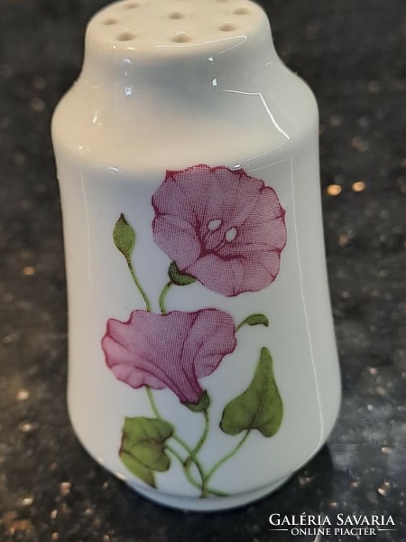 Alföldi porcelain petunia salt shaker with pink floral plug