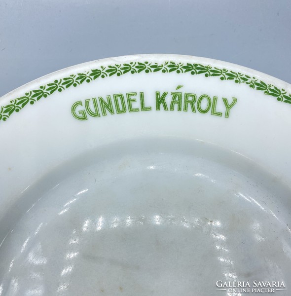 Old gundel károly hotel restaurant plate from before the war