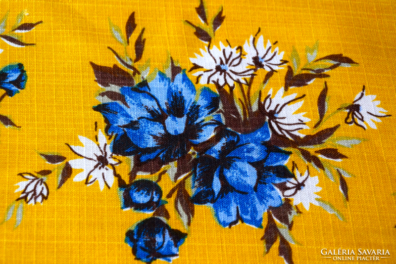 Old, never used, painted tablecloth, linen, tablecloth, tablecloth, fun, 6 napkins, 162 x 125