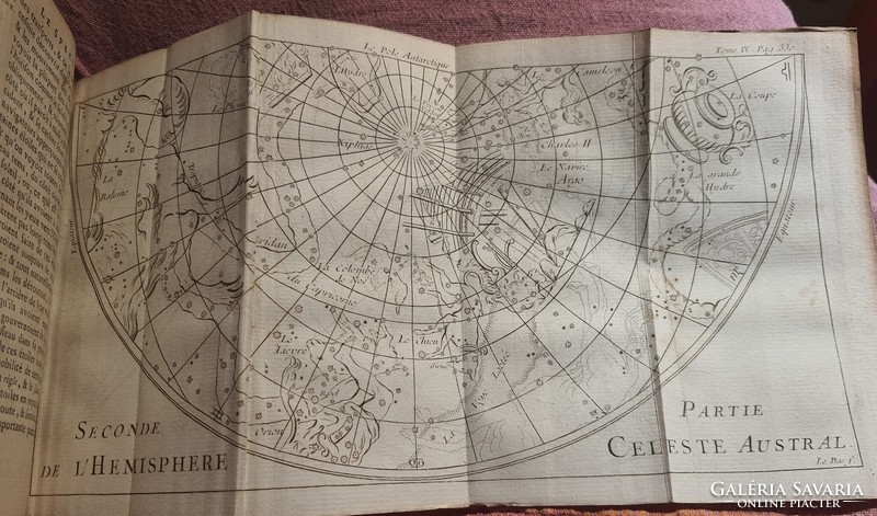 Astronomy, with 4 star maps, numerous maps with engravings from 1764, pluche encyclopedia, Paris