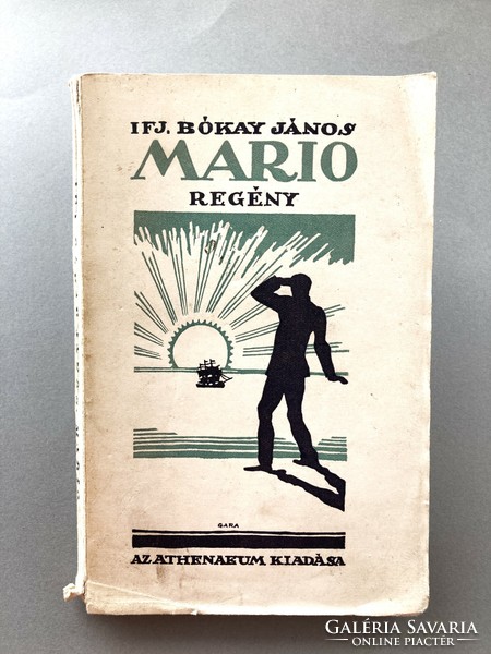 Mario. János Bókay Jr.'s novel - with a cover by Gara Arnold, 1925