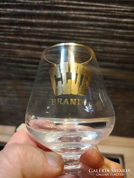 Club brandy + 2 db pohár, régi címeres 1990 előtti kb.34 éves minimum - gyűjteményből