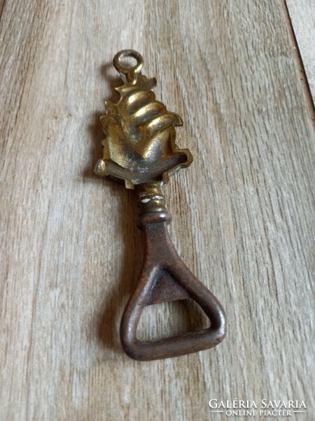 Beautiful old copper boat bottle opener (13.5x4.2 cm)