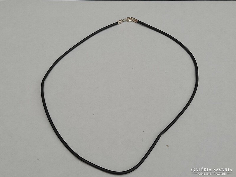 925 Silver clasp rubber necklace