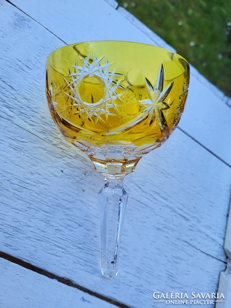 Lead crystal, stemless champagne cocktail goblet, glass