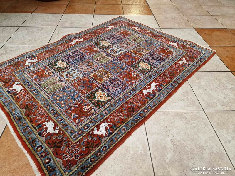 Caterpillar silk contour Iranian bakhtyar 100x140 hand knotted wool persian rug bfz587