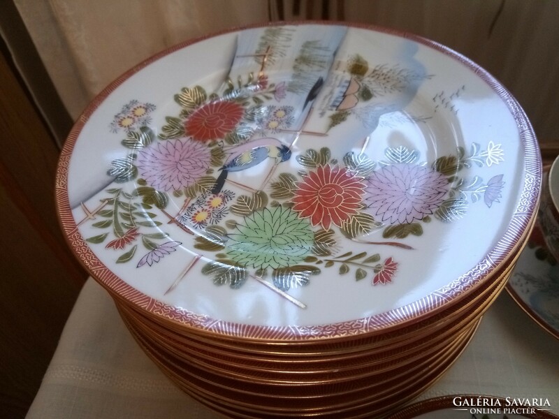 30 Pieces! Bird patterned, rare Japan eggshell porcelain breakfast zoxx