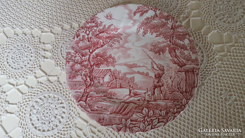 English faience the hunter by myott cake plate for god