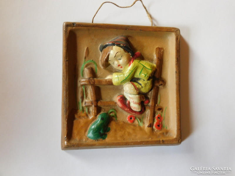 Vintage ceramic wall decoration - hummel copy