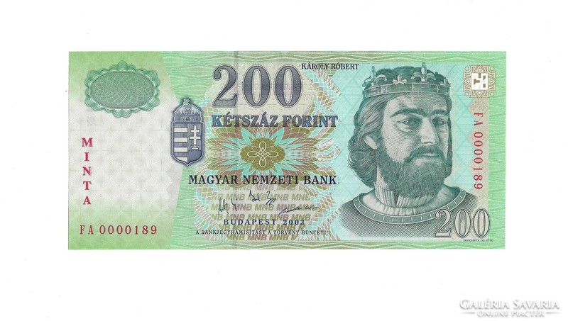 200 forint 2003 "FA" MINTA - UNC -