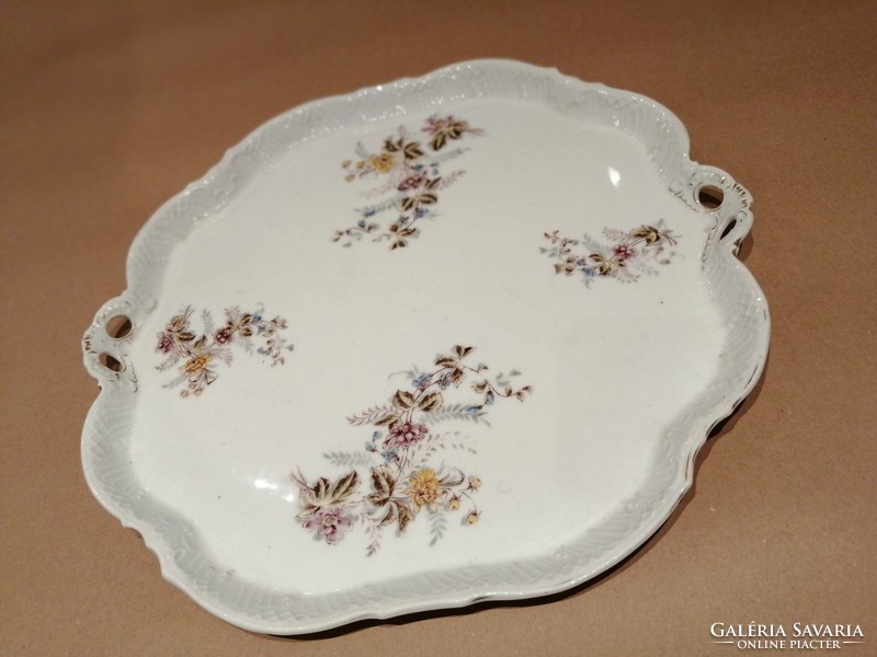 Antique porcelain, cake bowl, large, German.