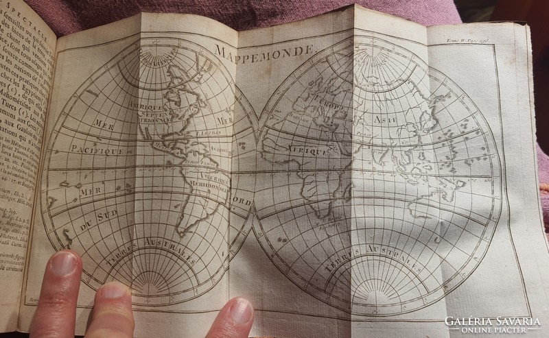 Astronomy, with 4 star maps, numerous maps with engravings from 1764, pluche encyclopedia, Paris