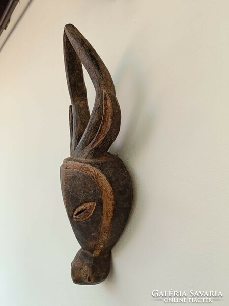 Antik afrikai antilop maszk Kwele népcsoport Gabon africká maska 589 dob 58 8647