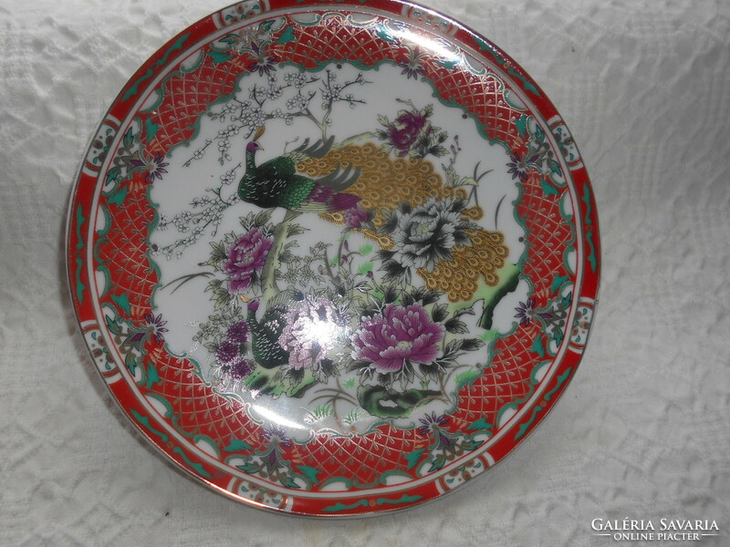 Japanese porcelain decorative plate peacock pattern