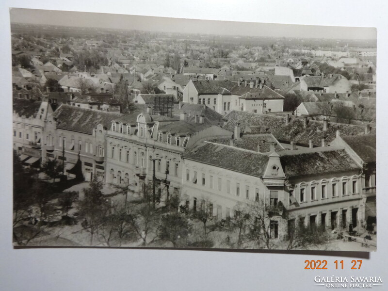 Régi, retró képeslap: Hódmezővásárhely, látkép (1960)