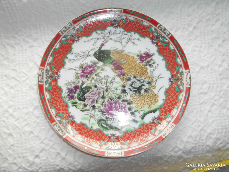 Japanese porcelain decorative plate peacock pattern