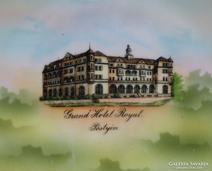 Grand hotel royal Pöstyén - decorative wall plate, spa souvenir