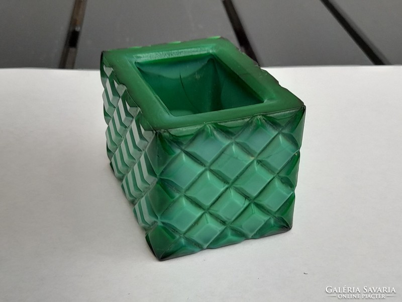 A fabulous flawless malachite glass jewelry holder