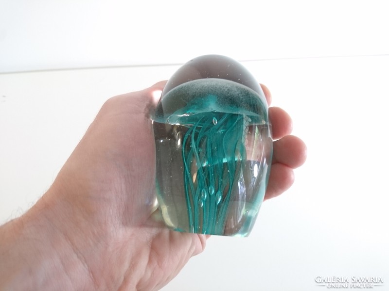 Glass paperweight, paperweight, jellyfish