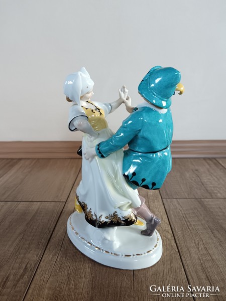 Antik Katzhütte porcelán táncoló pár