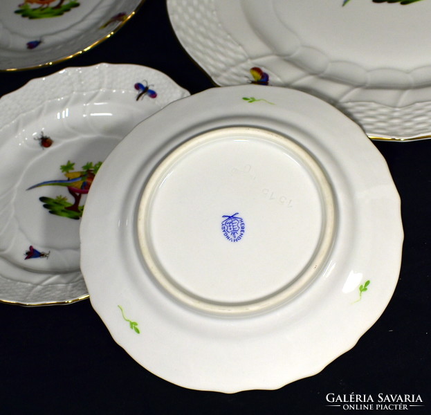 Herend golden pheasant patterned porcelain cake set!