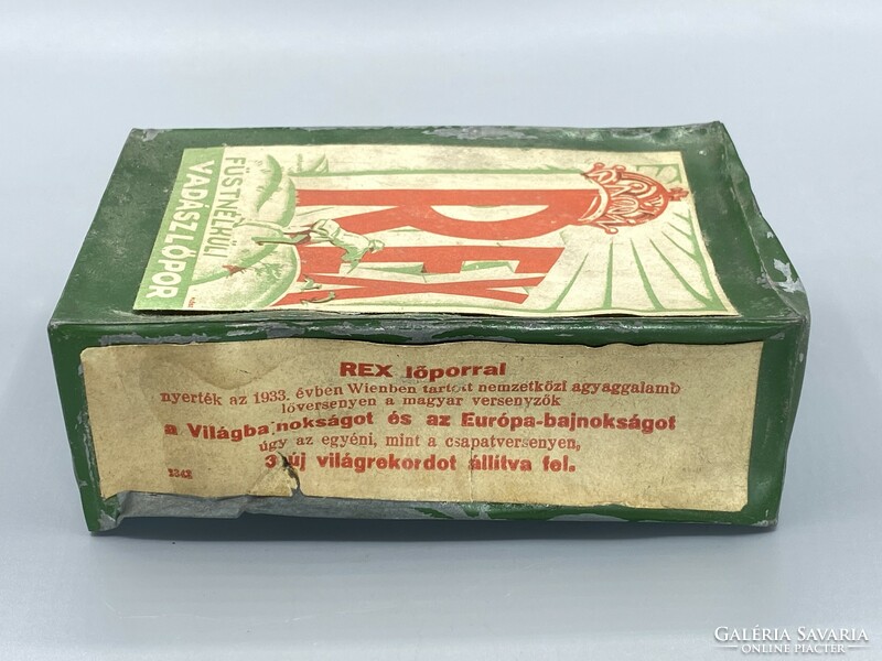 Rex smokeless hunting powder metal box 1930-1940