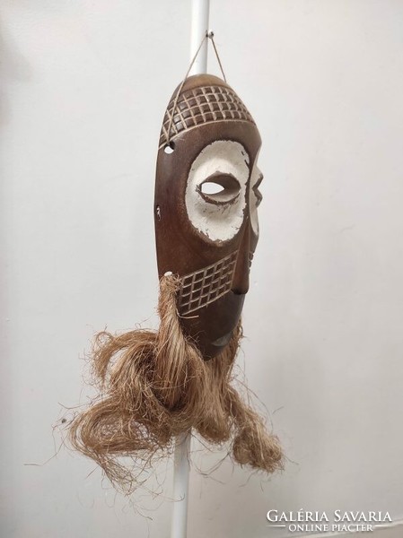 Antik afrikai fa maszk Lega népcsopoprt Kongó africká maska 897 Le dob 80 7294