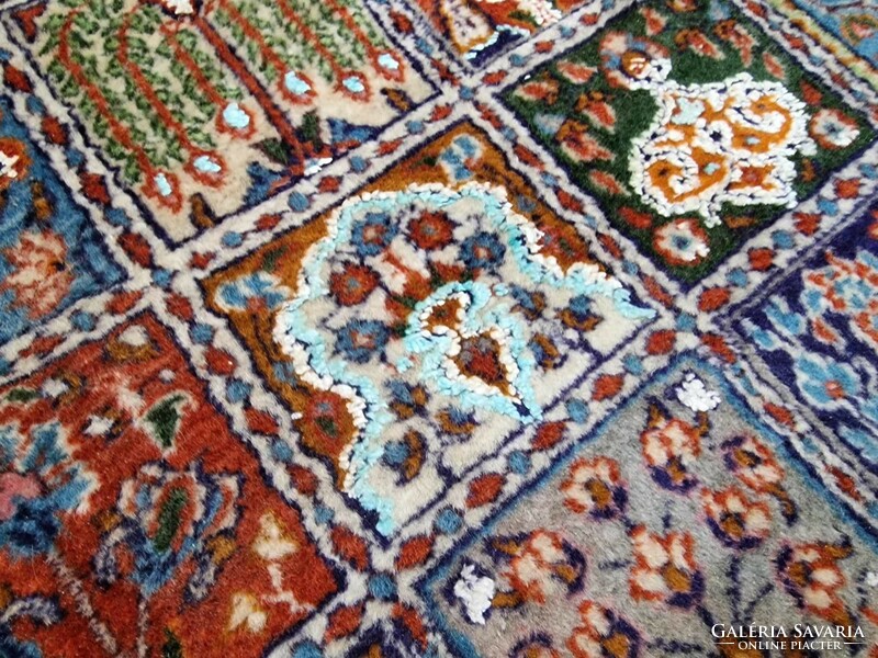 Hernyóselyem kontúros iráni bakhtyar 100x140 kézi csomózású gyapjú perzsa szőnyeg BFZ587