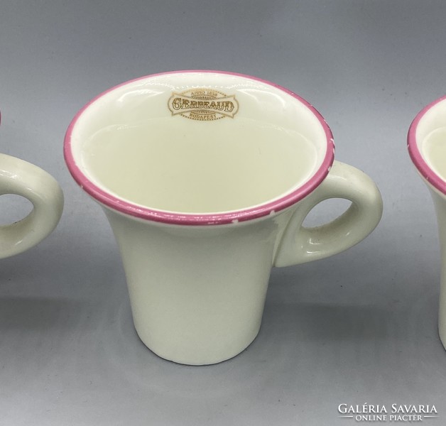 3 darab régi GERBEAUD porcelán kávés csésze háború előtti időből