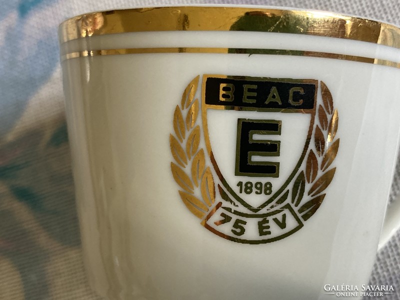BEAC 75 év Hollóházi porcelán mokkás csésze pár