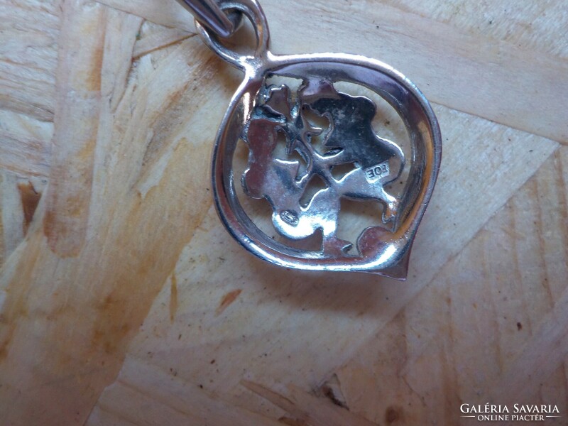 Old twins silver pendant