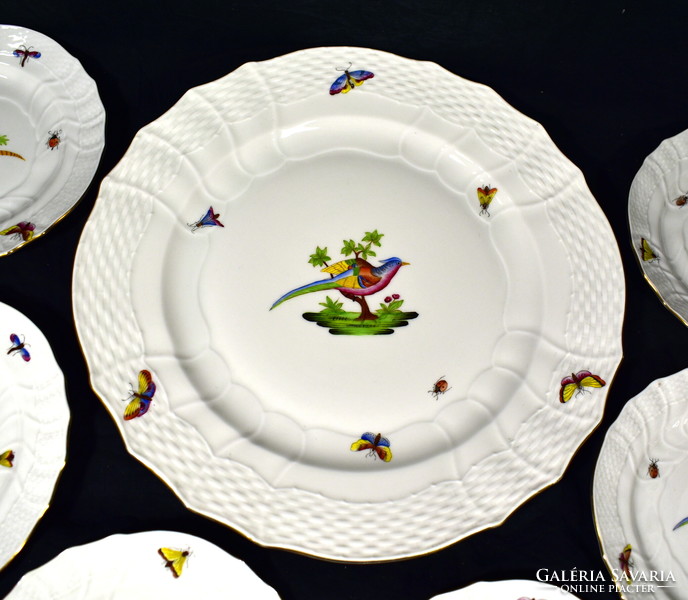 Herend golden pheasant patterned porcelain cake set!