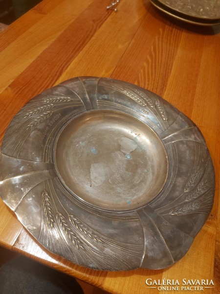 Art Nouveau silver-plated copper bowl, from 1926, 31 cm