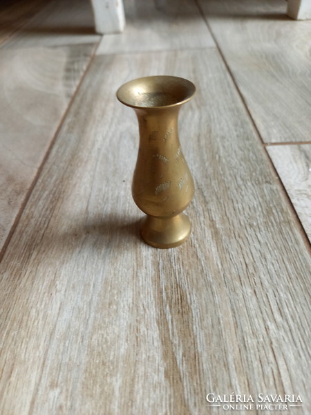 Old miniature copper vase ii. (7.6X3cm)