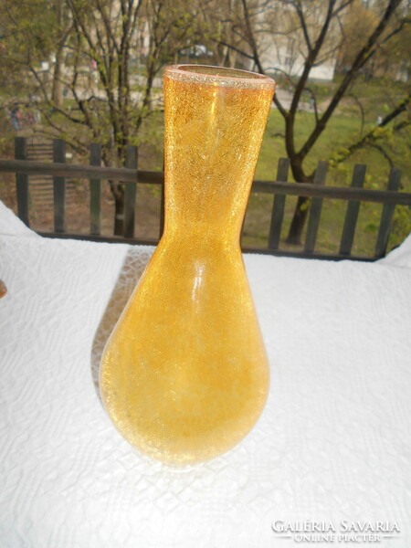 Karcagi fátyolüveg váza 25,5 cm