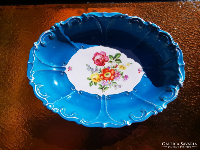 Antique rose serving bowl, henneberg,