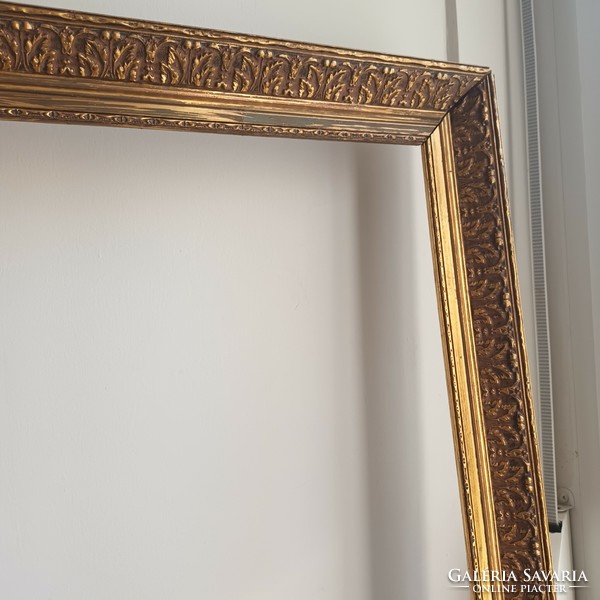 Huge gilded wooden mirror frame/picture frame