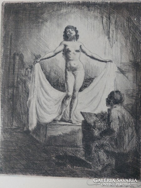 Prihoda copperplate: female nude