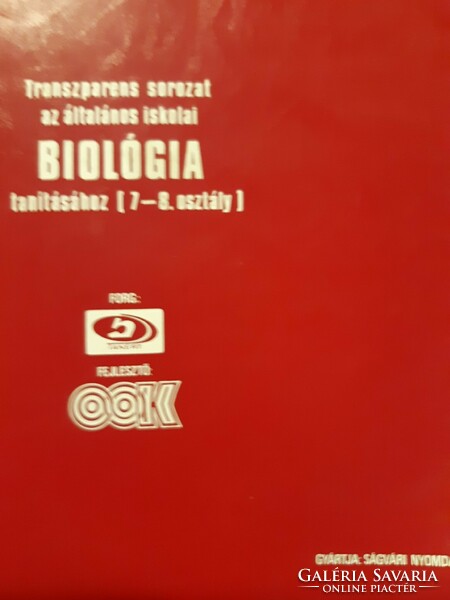 Biológiai iskolai oktató írásvetítő transzparens 7-8. osztály   szemléltető eszköz