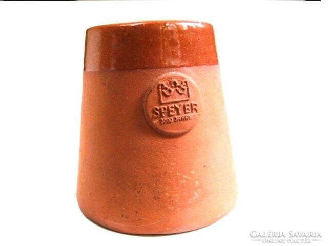 Verkehrsverein speyer cup, limited decorative mug with coat of arms, terracotta cooler cup