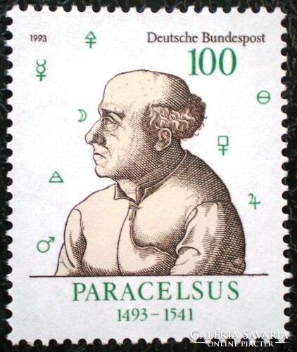 N1704 / Germany 1993 Paracelsus - doctor, philosopher and scientist stamp postman