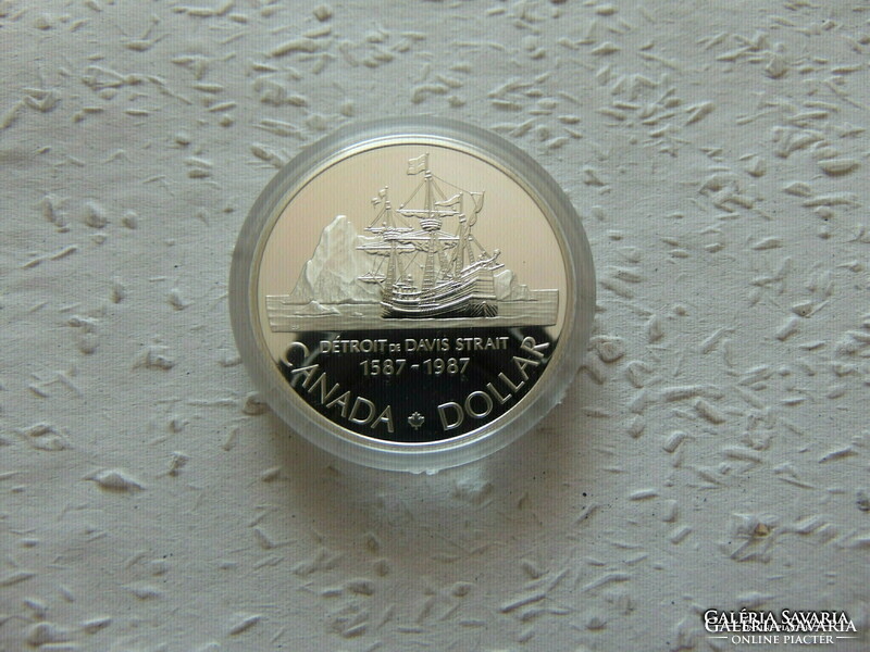 Canada Silver 1 dollar pp 1987 23.32 Grams in sealed capsule