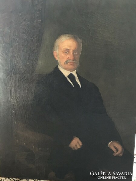Vastagh György 1881-es szignált Előkelő nemesi portré olaj, vászon páros kép!!